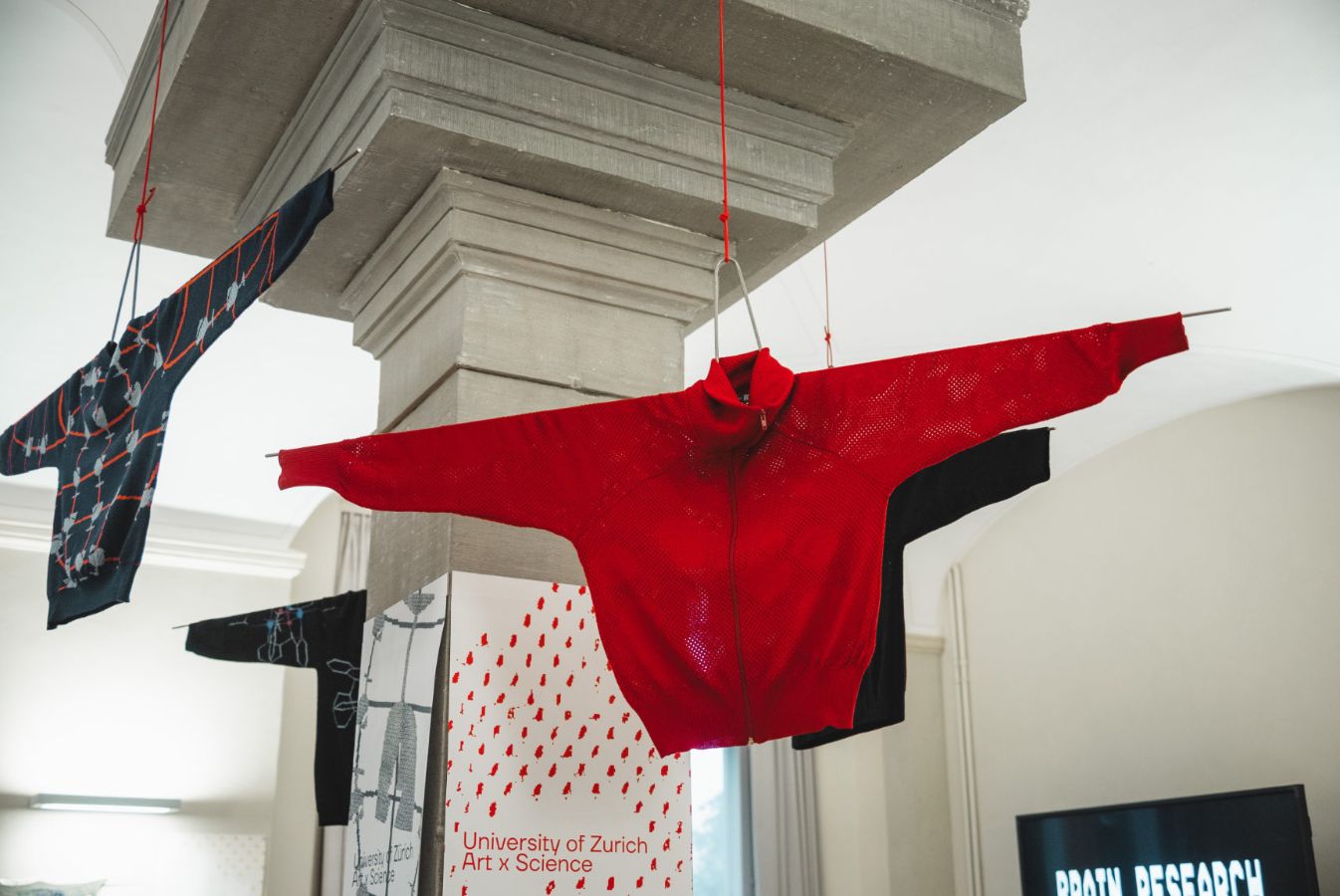 The knitwear collection was developed by researchers and artists.
